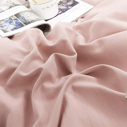 Cottonight Blush Pink Comforter Set California King Pink Bedding Set Cal King Solid Color Dusty Rose Quilts Blanket Breathable Soft Comforter Set