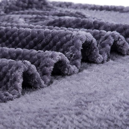 Fuzzy Blanket or Fluffy Blanket for Baby Girl or boy, Soft Warm Cozy Coral Fleece Toddler, Infant or Newborn Receiving Blanket for Crib, Stroller, Travel, Decorative (40Wx60L, M-Grape Purple)