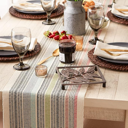 DII Variegated Tabletop Collection, Table Runner, 13x72, Mediterranean