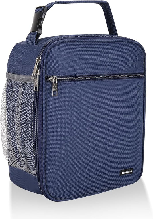 Lunch box Lunch bag for men women Insulated Lunchbox Lunch bags for Work Picnic Travel (Navy blue)