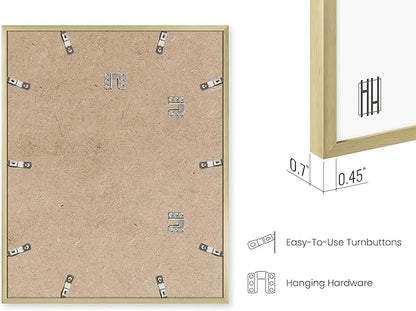 HAUS AND HUES 16x20 Gold Picture Frame - Picture Frame Metallic 16x20 Poster Frames for Wall, 16x20 Gold Poster Frames, 16x20 Picture Frames For Wall (Gold Aluminum Frame)