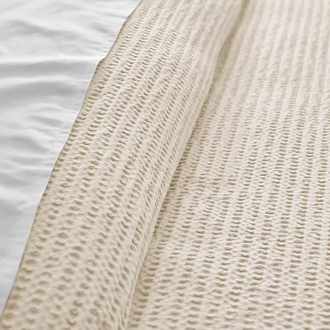 Levtex Home - Cloud Waffle Comforter Set - King Comforter + Two King Pillow Cases - Waffle Weave - Undyed Cream - Comforter (106 x 94in.) and Pillow Case (36 x 20in.) - Cotton