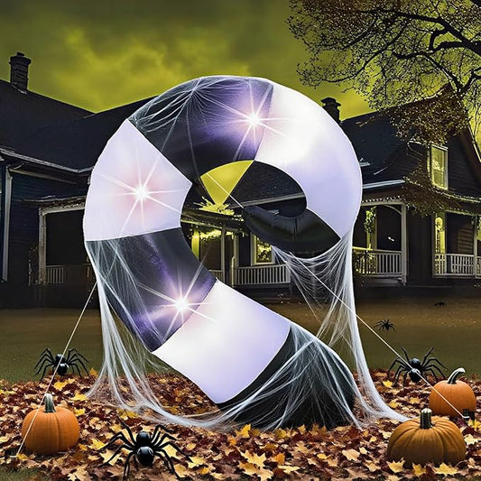 VIHOSE 4 FT Halloween Inflatables Outdoor Decorations Blow up Inflatable Sand Worm Built-in LED Lights for Halloween Balcony Home Holiday Party Lawn Patio Outside Event Prop