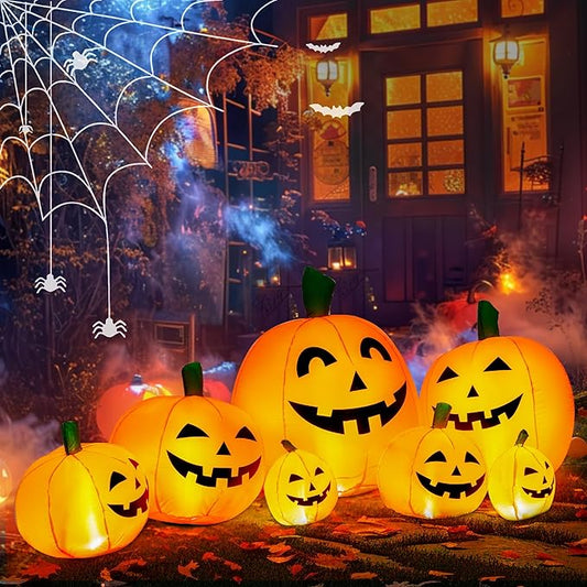 7.5FT Halloween Inflatables Outdoor Decorations Pumpkin, Halloween Decorations Blow Ups Pumpkin Decor for Yard,Party,Garden