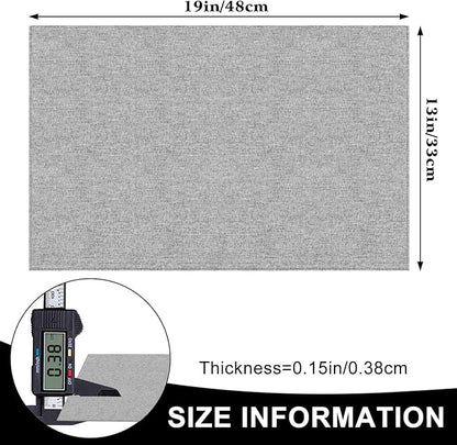 Cloth Placemats Set of 6, Cotton Linen Blend Machine Washable Durable Linen Table Mats, Heat Resistant Placemats Wrinkle Free Place Mats for Dining Table, Easy to Clean (Light Grey, 6)