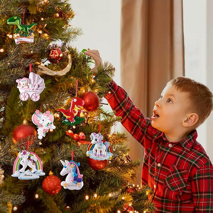 Baby Girl First Christmas Ornament - Custom Name & Date - 2024 Personalized Baby's First Christmas Ornament - Granddaughter Ornament - Keepsake