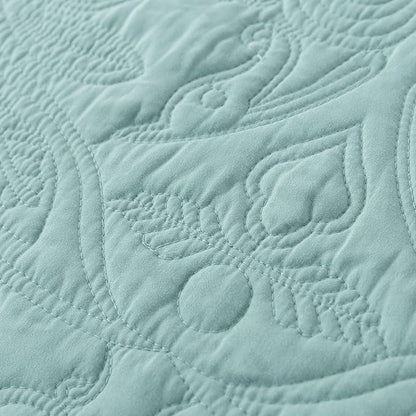 HoneiLife California King Quilts - Oversized King Bedspreads 128x120, Rustic Bedding Sets 4-Piece,Reversible Coverlets Lightweight Bed Cover for All Season Use-Sage Green