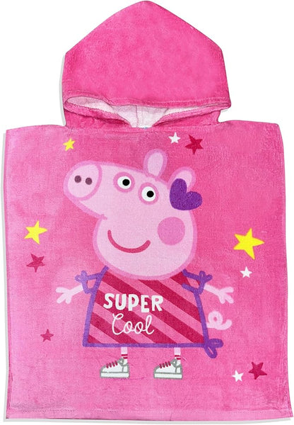 Kids Official Licensed Character Soft Beach/Hooded Bath Towel (Peppa, 40 x 60)