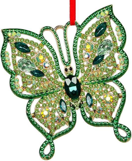PETCEE Green Butterfly Christmas Ornaments - 2025 Monarch Butterfly Keepsake Christmas Tree Decorations Monarch Hanging Ornaments Gifts for Girl Friend Daughter Sister Mother Granddaughter
