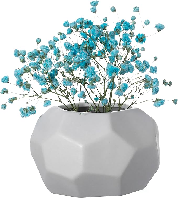 4-In Honeycomb White Ceramic Table Vase - Modern, Bohemian and Minimalist Decorative Centerpiece for Weddings, Dining & Living Rooms, Offices, Coffee Tables, and Interior Design Accessories