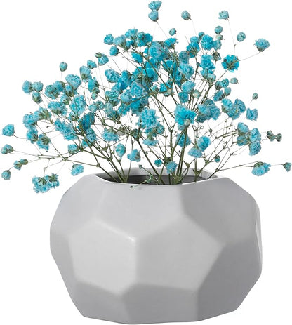 4-In Honeycomb White Ceramic Table Vase - Modern, Bohemian and Minimalist Decorative Centerpiece for Weddings, Dining & Living Rooms, Offices, Coffee Tables, and Interior Design Accessories