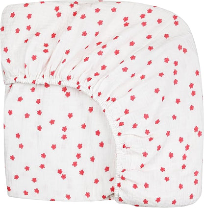 Extra Soft Muslin Fitted Crib Sheets 100% Cotton Baby Crib Sheets for Standard Crib Mattress | 28 X 52 Inches