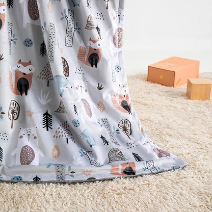 Baby Blanket for Boys Girls Super Soft Blanket,Fluffy Warm Lightweight Baby Receiving Blankets,Double Layer with Dotted Backing for Toddler Nursery(Fox, 30 * 40inch)
