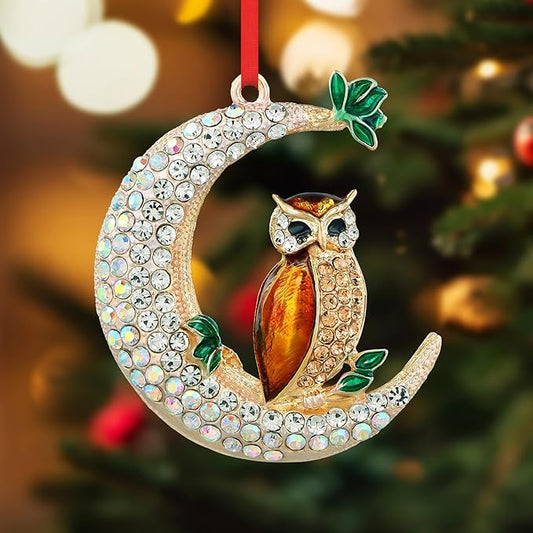 PETCEE Owl Christmas Ornaments - Funny Owl Ornaments for Christmas Tree 2025 Owls Hanging Ornament Decorations Cute Xmas Hanging Tree Ornament Keepsake Gifts for Kids Boys Girls Family Friends