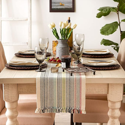 DII Variegated Tabletop Collection, Table Runner, 13x72, Mediterranean