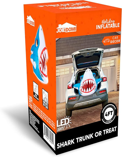 Joiedomi Halloween Inflatables Outdoor Decor, Trunk Or Treat Decoration, Halloween Blow Ups Decorations Shark with Built-in LEDs for Car Yard Decor