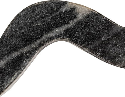 Bloomingville Marble Wave Double Taper Candle Holder, Black