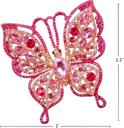PETCEE Pink Butterfly Christmas Ornaments - 2025 Butterfly Hanging Ornaments for Christmas Tree Decorations Pink Keepsake Gifts for Girls Friends Daughter Sister Mother Granddaughter Grandma