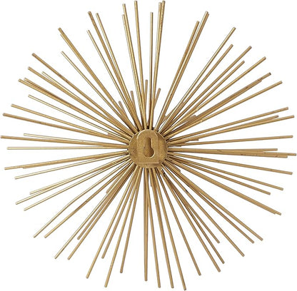 Deco 79 Metal Starburst 3D Short Spike Wall Decor, Set of 3 6", 9", 12"W, Gold