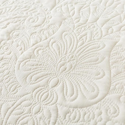 HoneiLife Oversized King Bedspreads 128x120 - California King Quilts 4-Piece, Cal King Quilt Sets,Rustic Bedding Sets King Size,Reversible Coverlets Lightweight Bedlinen Set for All Season Use-Beige