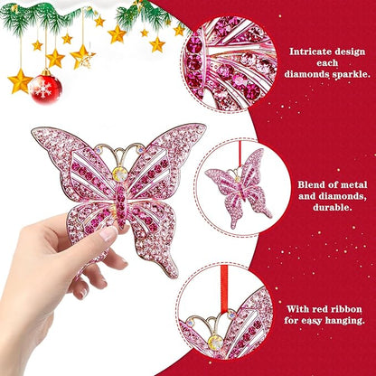 WhatSign Butterfly Christmas Ornament 2025 - Monarch Brilliant Hanging Ornaments for Christmas Tree Decoration Butterfly Keepsake Gifts for Women Girls Kids Nature Lovers