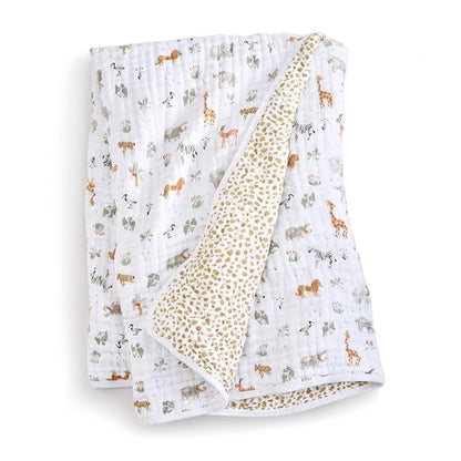 aden + anais Essentials Dream Blanket, Muslin Baby Blankets for Girls & Boys, Ideal Lightweight Newborn Nursery & Crib Blanket, Unisex Toddler & Infant Bedding, Shower & Registry Gift, Giraffe Safari