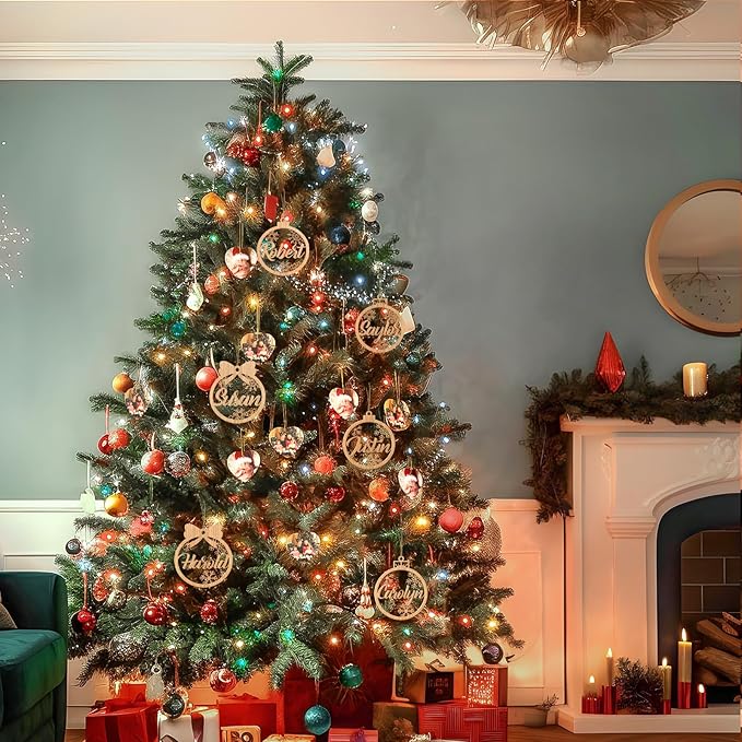 Personalized Name Ornaments for Christmas Tree-Personalized Wooden Christmas Ornaments 2025, Personalised Ornaments for Christmas Tree & 1-5 Styles