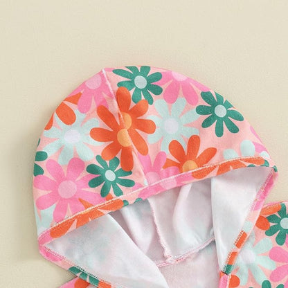 Toddler Beach Towel with Hood Kids Waffle Swim Cover Up Bath Towel Surf Poncho Boys Girls Hooded Beach Towel (Multicolor, 18-24 Months)