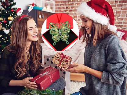 PETCEE Green Butterfly Christmas Ornaments - 2025 Monarch Butterfly Keepsake Christmas Tree Decorations Monarch Hanging Ornaments Gifts for Girl Friend Daughter Sister Mother Granddaughter