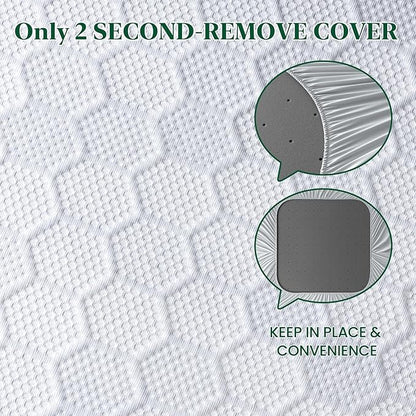 Firm Mattress Topper King Size, 3 Inch High Density Support Foam with Washable Deep Protector, Bed Topper with Ventilated Design, Enhanced Support for Back Pain&Pressure Relief,CertiPUR-US
