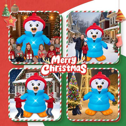 Christmas Decorations Outdoor Inflatables 6FT Penguin Yard Decor with Build-in LEDs Blow Up for Christmas Party Indoor Outdoor Yard Garden Lawn Patio