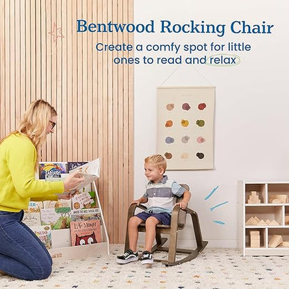 ECR4Kids Bentwood Rocking Chair, Kids Furniture, Grey Wash