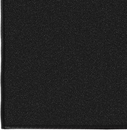 Machine Washable Modern Solid Design Non-Slip Rubberback 2x5 Traditional Runner Rug for Hallway, Kitchen, Bedroom, Entryway, 20" x 59", Black