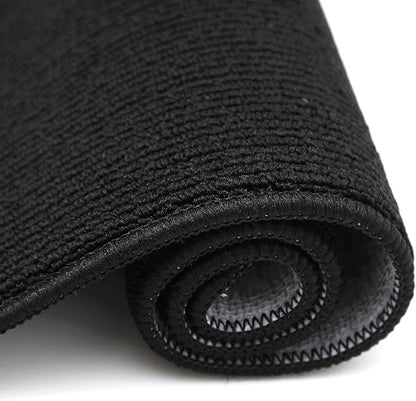 COSY HOMEER 20x30 Inch/20X48 Inch Kitchen Rug Mats Made of 100% Polypropylene Strip TPR Backing 2 Pieces Soft Kitchen Mat Specialized in Anti Slippery and Machine Washable,Black