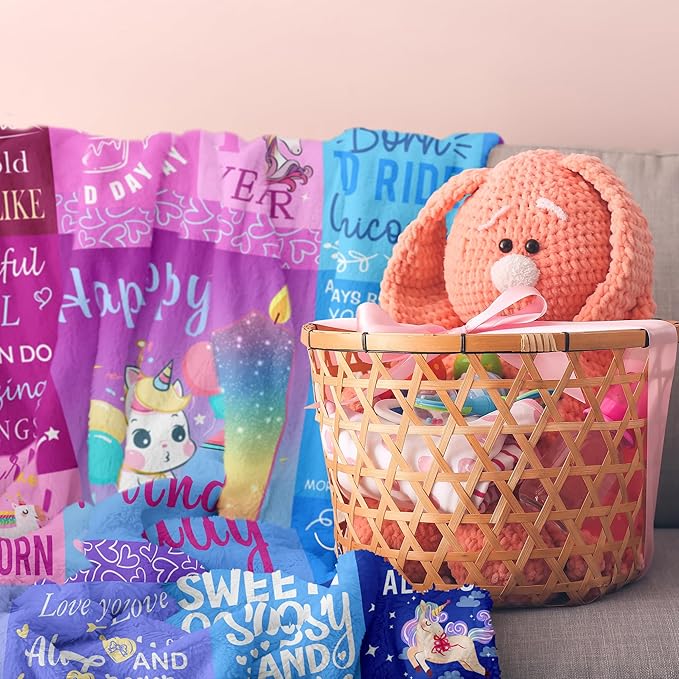 3 Year Old Girl Birthday Gift Ideas Blanket, Gifts for 3 Year Old Girl, 3 Year Old Birthday Decorations Girl, Three Year Old Girl Birthday Gifts, 3rd Birthday Girl Gifts 50"X40"