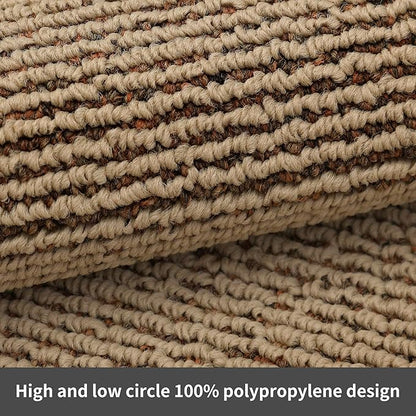 COSY HOMEER 20x30 Inch/20X48 Inch Kitchen Rug Mats Made of 100% Polypropylene Strip TPR Backing 2 Pieces Soft Kitchen Mat Specialized in Anti Slippery and Machine Washable,Beige