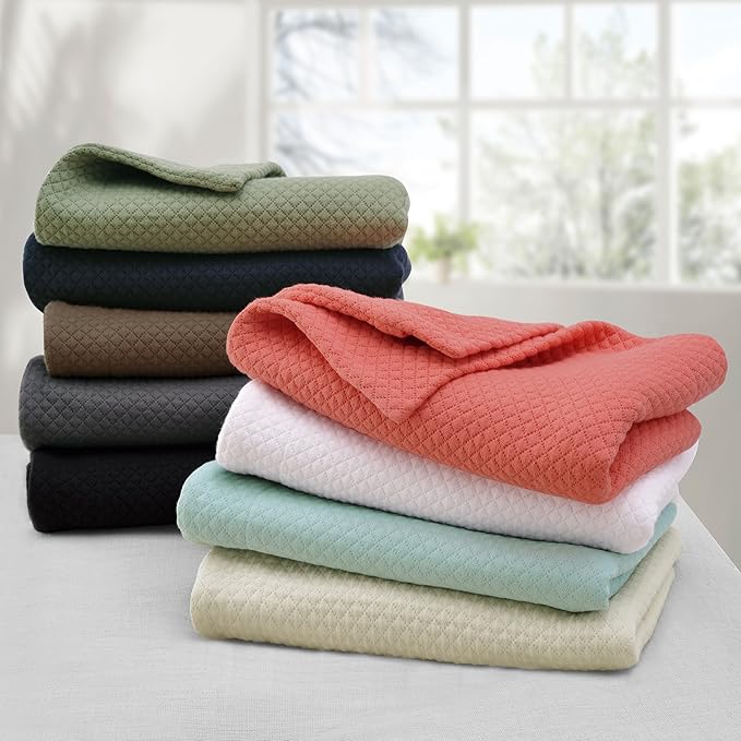 Superior Solitaire Cotton 3 Piece Bedspread Set, Home Bed Decor, Decorative Textured Bed Spread, 2 Pillow Shams, Airy Blanket, Matelasse Coverlet Bedding, All-Season Accent Blanket, Full, Taupe