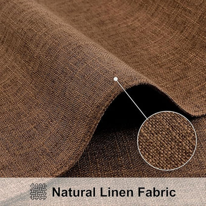 homing Brown Cloth Placemats Set of 6 – Cotton Linen Blend Washable Farmhouse Dining Table Mats for Indoors & Outdoors, Easy to Clean, 13 x 19 Inch