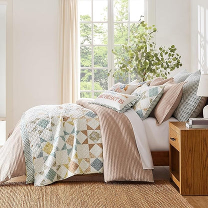 Levtex Home - Cloud Waffle Comforter Set - Full/Queen Comforter + Two Standard Pillow Cases - Waffle Weave - Blush - Comforter (90 x 94in.) and Pillow Case (26 x 20in.) - Cotton