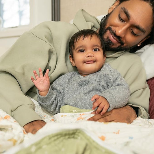 aden + anais Essentials Dream Blanket, Muslin Baby Blankets for Girls & Boys, Ideal Lightweight Newborn Nursery & Crib Blanket, Unisex Toddler & Infant Bedding, Shower & Registry Gift, Sage Woodland