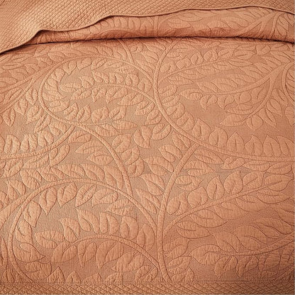 MarCielo 3-Piece 100% Cotton Oversized Bedspread Lightweight Quilt Coverlet Embroidery Farmhouse Bedding Set T0 (Royal Orange, Twin (68"x86"))