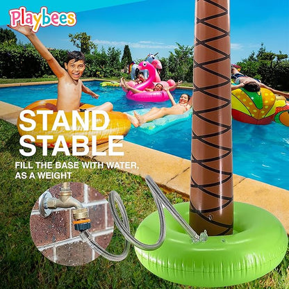 Giant Inflatable Palm Trees - 2 Pack - 6 Foot Super Sturdy Trees for Luau Parties, Beach Decor, Poolside Ambiance, Tropical Theme Decor & Outdoor Fun, Easy Inflation