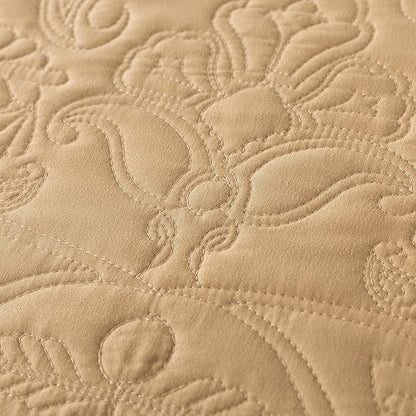 HoneiLife Queen Quilt Bedding Set - 3 Pieces Microfiber Quilt Sets Lightweight Bedspreads Reversible Coverlets Retro Bed Cover Paisley Pattern Bedding Set All Season Quilts-Yellow