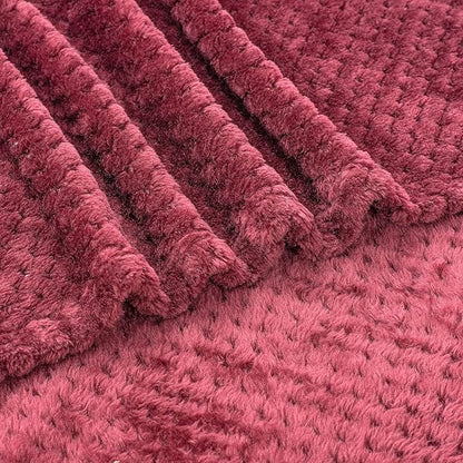 Fuzzy Blanket or Fluffy Blanket for Baby, Soft Warm Cozy Coral Fleece Toddler, Infant or Newborn Receiving Blanket for Crib, Stroller, Travel, Decorative (28Wx40L, XS-Coral Red)
