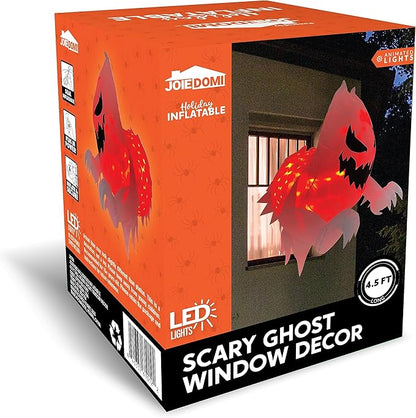Joiedomi 4.5 FT Tall Halloween Inflatable Ghost Outdoor Decoration, Ghost Blow Up Yard Decorations with Rotating LED for Scary Halloween Decor, Window Decor