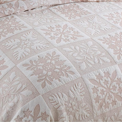 MarCielo 3-Piece 100% Cotton Bedspread Lightweight Quilt Coverlet Embroidery Farmhouse Bedding Set (TJ Colorful,Queen (98"x102"))