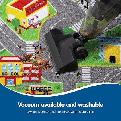 Booooom Jackson Car Rug City Life Great for Kids Toy Cars, Play Learn and Have Fun Safely - Kids Rug Baby Children Educational Road Traffic Play Mat for Bedroom Play Room Game Safe Area(59X78.74Inch)