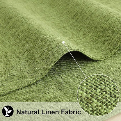 homing Grass Green Cotton Linen Blend Placemats for Dining Table Set of 4 – Washable Farmhouse Kitchen Mats for Indoors & Outdoors, Easy to Clean, 13 x 19 Inch