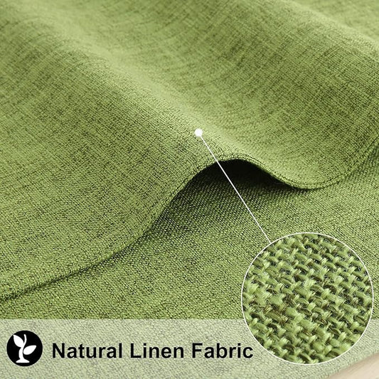 homing Grass Green Cotton Linen Blend Placemats for Dining Table Set of 4 – Washable Farmhouse Kitchen Mats for Indoors & Outdoors, Easy to Clean, 13 x 19 Inch
