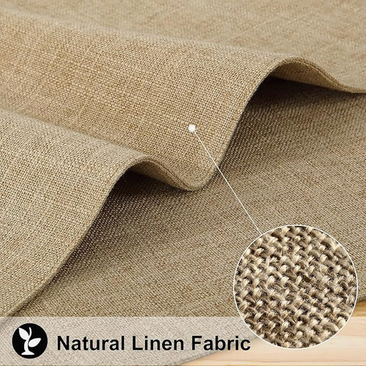 homing Flaxen Cloth Placemats Set of 6 – Cotton Linen Blend Washable Dining Table Mats for Indoors & Outdoors, Easy to Clean, 13 x 19 Inch